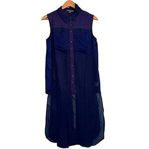 Miss Me Blue Purple Tunic Sleeveless Top